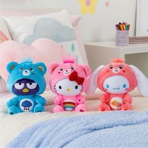Hello Kitty & Friends x Care Bears Plush Bundle Set of 3